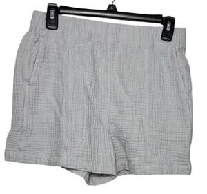 Madewell Gray Gauzy Cotton Pull On High Rise Shorts Women’s Size Small